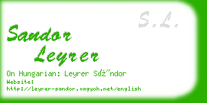 sandor leyrer business card